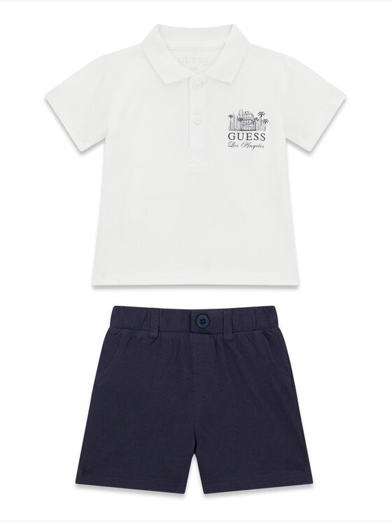 GUESS Комплект от тениска с яка и къси панталони I6GG03 KADZ4 Regular Fit