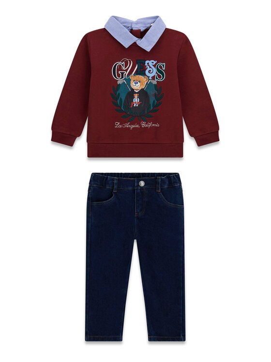 GUESS Комплект суитшърт и панталон от плат N6YG07 K5170 Regular Fit