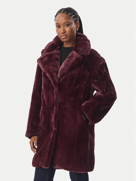 GUESS Кожено палто W6BL19 W3752 Regular Fit