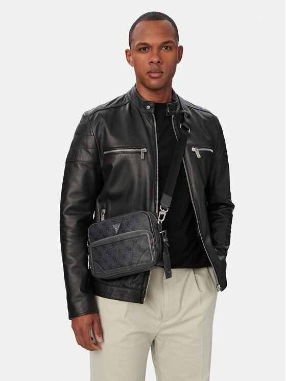 GUESS Мъжка чантичка Milano HMMIL LP6222 Тъмносив