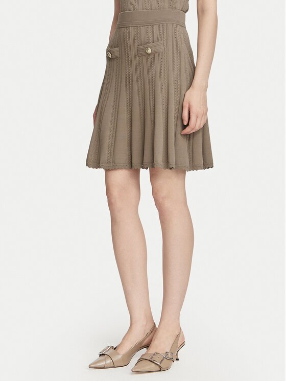 GUESS Мини пола W6YD21 Z0971 Тъмнобежов Regular Fit