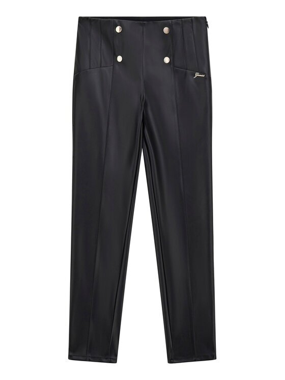 GUESS Панталони от имитация на кожа J5BB00 WFV60 Slim Fit