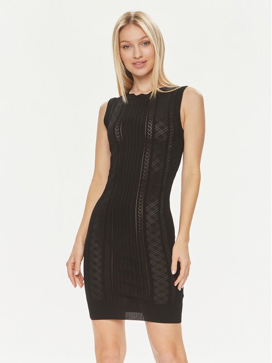 GUESS Плетена рокля Es Sl Adaline W4GK11 Z2U00 Slim Fit