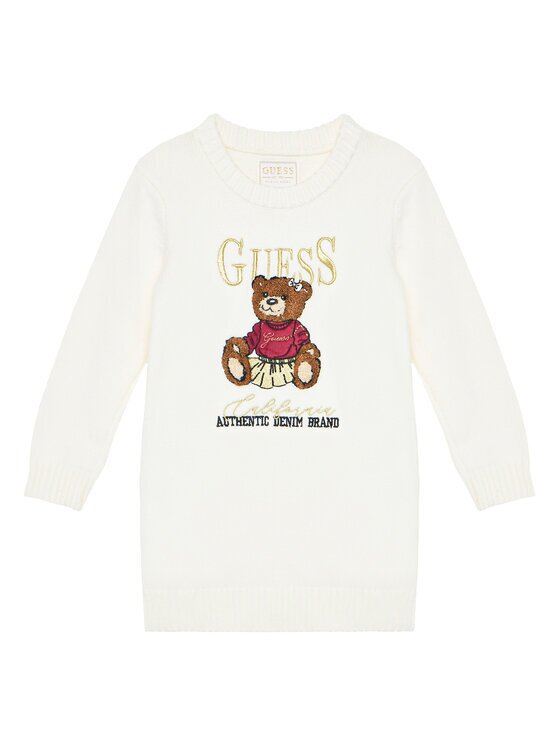 GUESS Плетена рокля K5BK01 Z3GS0 Екрю Regular Fit