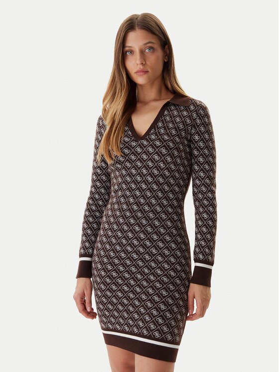 GUESS Плетена рокля W5BK25 Z3JD2 Slim Fit