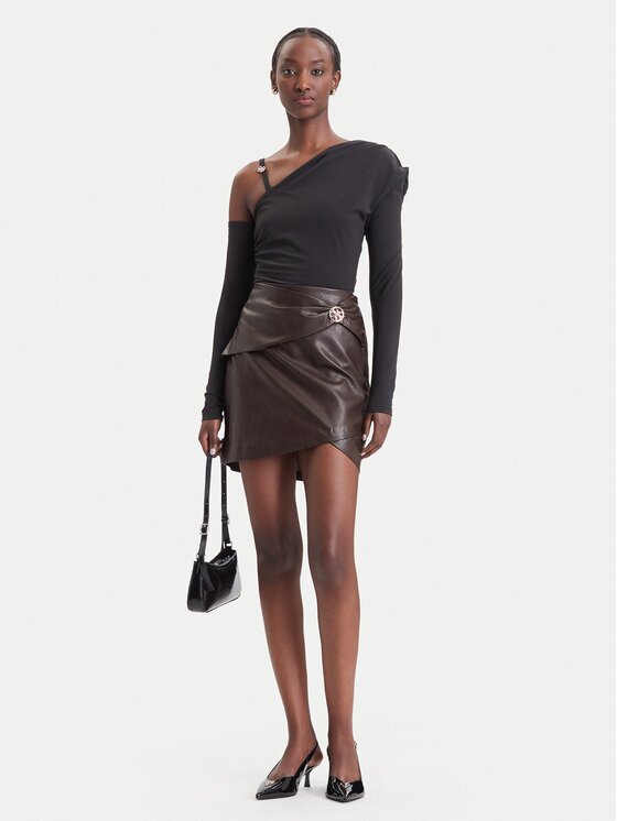 GUESS Пола от имитация на кожа W6BD27 W4251 Slim Fit