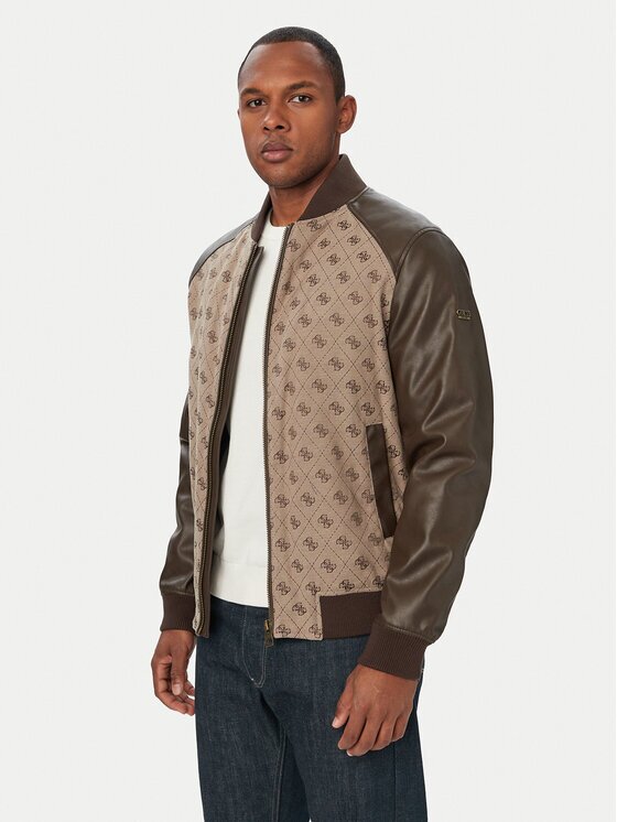 GUESS Преходно яке 182886 Кафяв Classic Fit