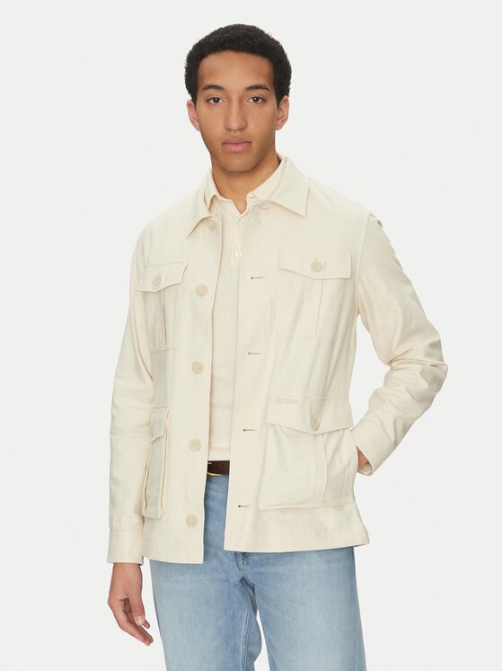GUESS Преходно яке M5GL31 WH791 Regular Fit
