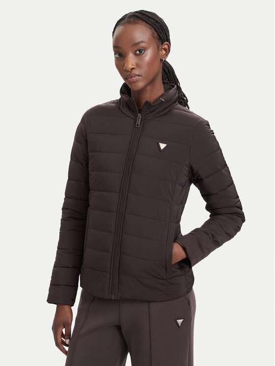 GUESS Преходно яке V4YL04 WF3X0 Екрю Regular Fit