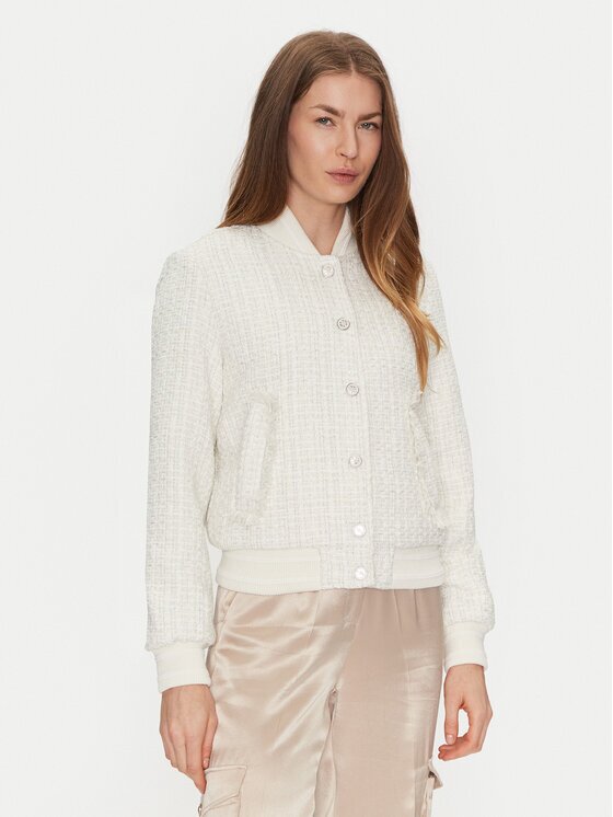 GUESS Преходно яке W5RL10 WGVH2 Екрю Regular Fit