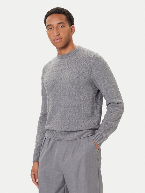 GUESS Пуловер M5BR42 Z2ZK2 Екрю Regular Fit