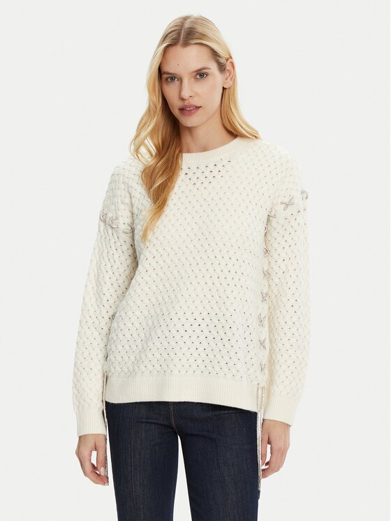 GUESS Пуловер W5RR13 Z3KY0 Екрю Regular Fit
