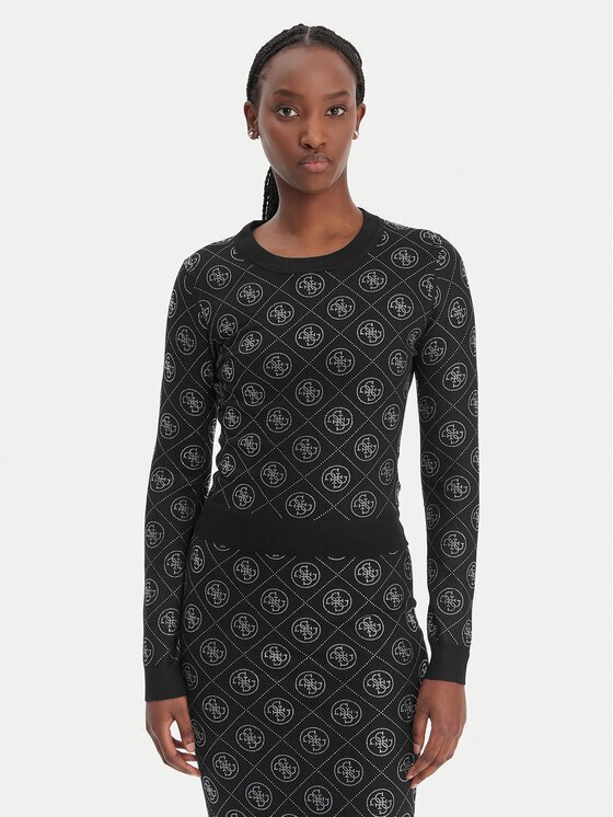 GUESS Пуловер W6RR66 Z3JD2 Светлосиньо Regular Fit