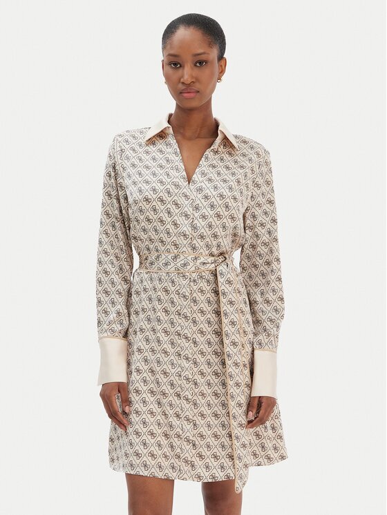 GUESS Рокля тип риза W6RK90 WF1T2 Regular Fit