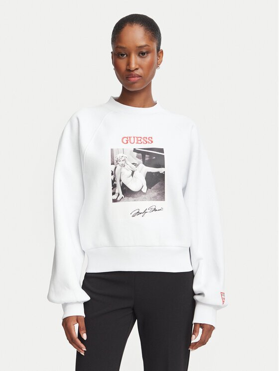 GUESS Суитшърт 184347 Бял Classic Fit
