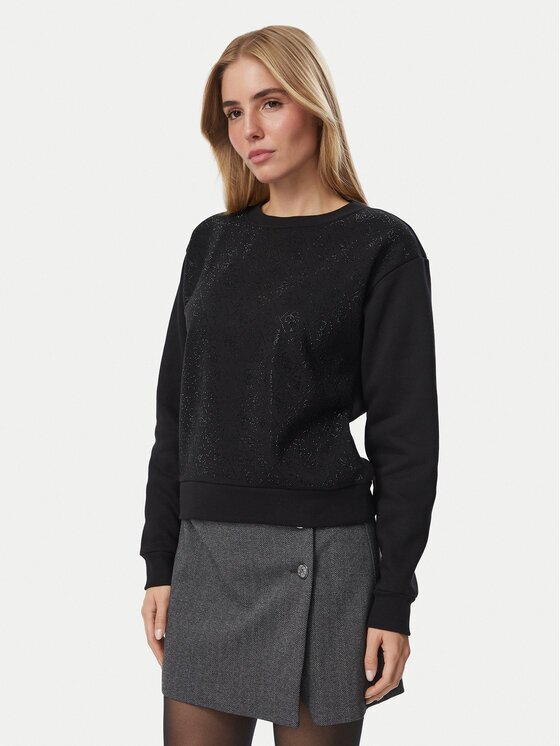GUESS Суитшърт 184657 Черен Classic Fit