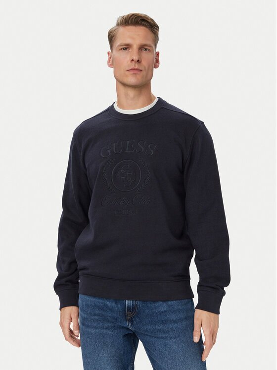 GUESS Суитшърт M6YQ28 K4249 Тъмносин Regular Fit