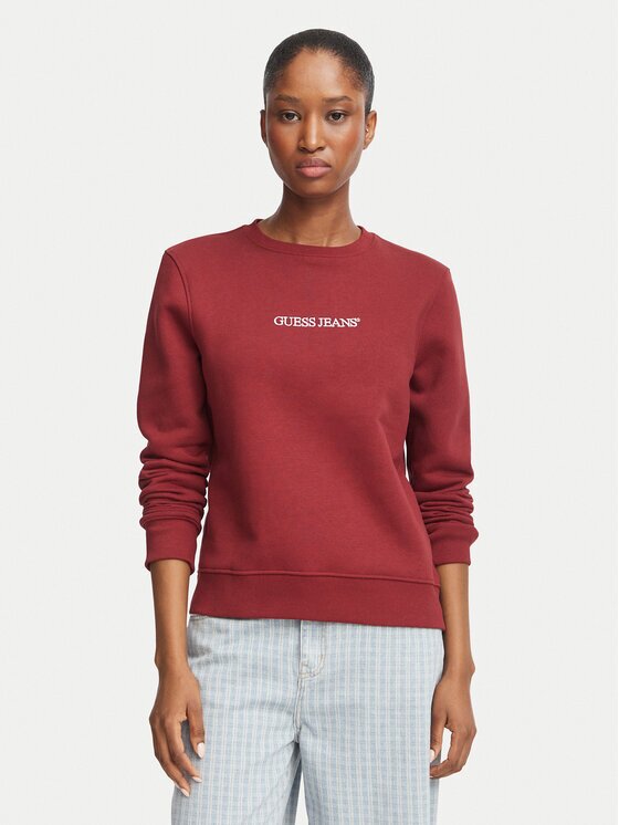 GUESS Суитшърт W4YQ10 KC811 Бордо Regular Fit