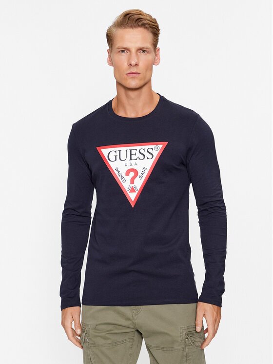 GUESS Тениска с дълъг ръкав Original Logo M2YI31 I3Z14 Slim Fit
