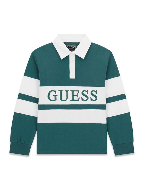 GUESS Тениска с яка и копчета L6RP04 KCNQ4 Regular Fit