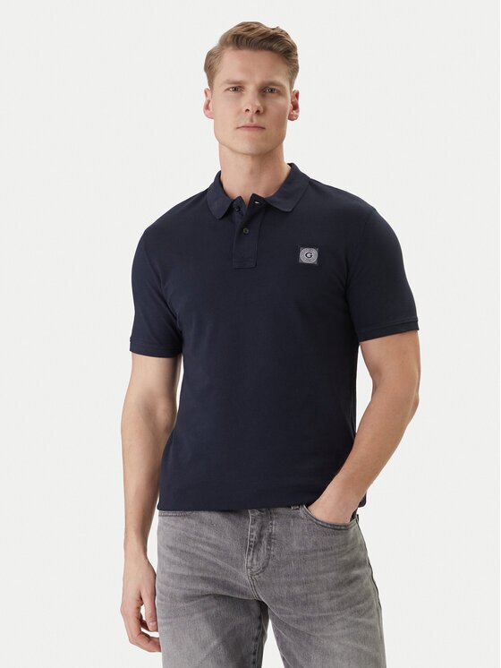 GUESS Тениска с яка и копчета M2YP24 KC9T1 Regular Fit