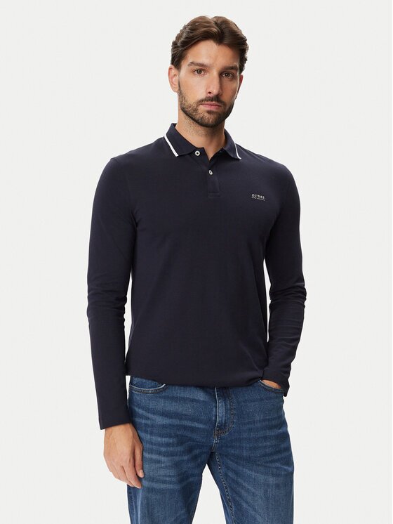 GUESS Тениска с яка и копчета M6BP07 K6195 Regular Fit