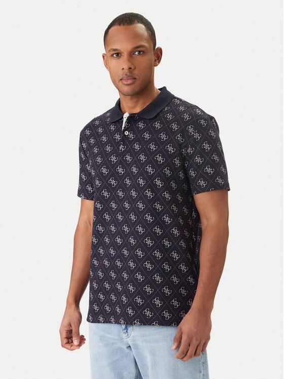 GUESS Тениска с яка и копчета M6GP04 K3073 Regular Fit
