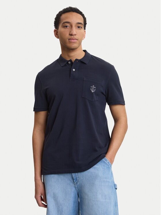 GUESS Тениска с яка и копчета M6GP48 K3476 Regular Fit