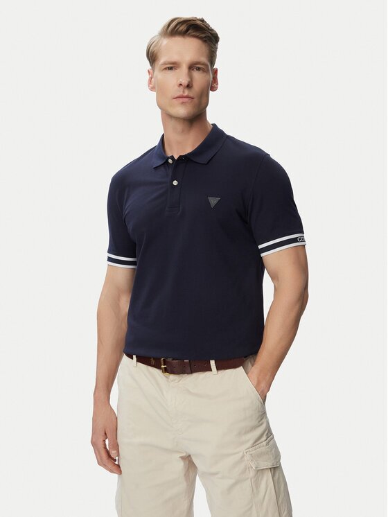 GUESS Тениска с яка и копчета M6GP60 K3076 Regular Fit