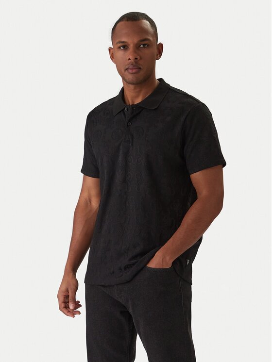 GUESS Тениска с яка и копчета M6RP25 KCFE2 Regular Fit