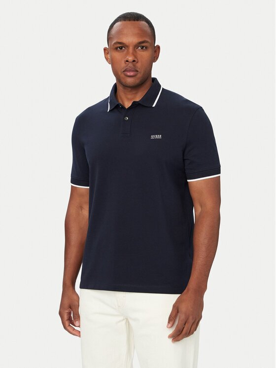 GUESS Тениска с яка и копчета M6YP47 K4898 Regular Fit