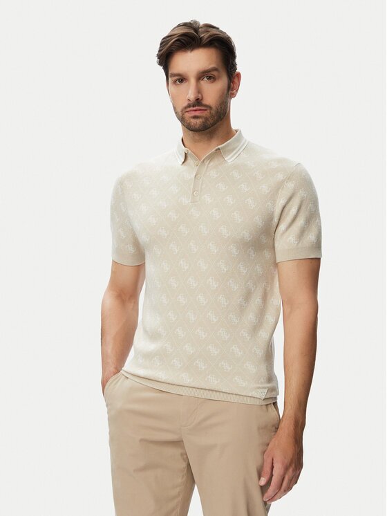 GUESS Тениска с яка и копчета M6YR10 Z0915 Regular Fit