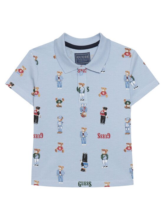 GUESS Тениска с яка и копчета N6RP01 KBV51