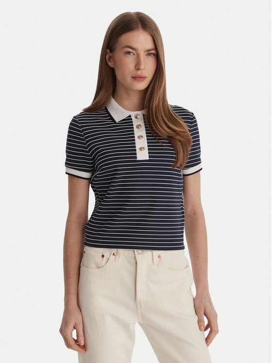 GUESS Тениска с яка и копчета W6GP17 K2946 Regular Fit