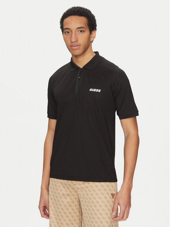 GUESS Тениска с яка и копчета Z5GP00 KCQU2 Slim Fit