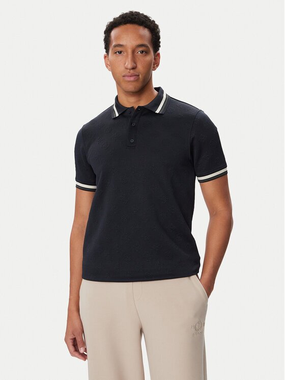 GUESS Тениска с яка и копчета Z6BP02 K6539 Regular Fit