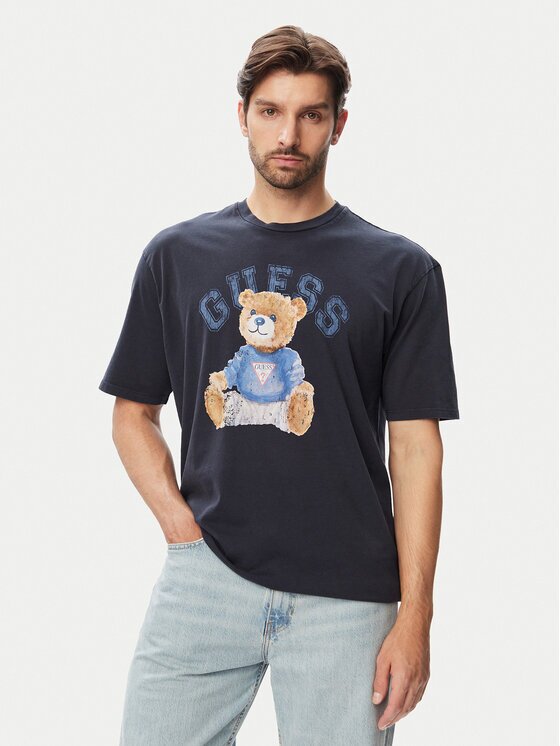 GUESS Тишърт 182885 Син Classic Fit