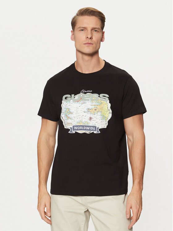 GUESS Тишърт M5RI10 I3Z14 Екрю Regular Fit