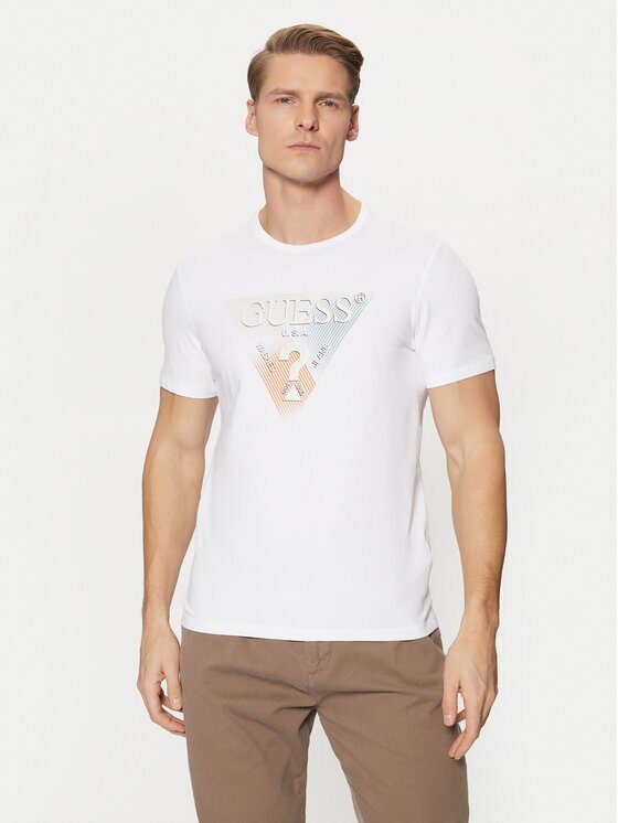 GUESS Тишърт M5RI14 J1314 Slim Fit