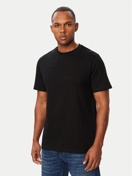 GUESS Тишърт M6BI41 K6178 Черен Regular Fit