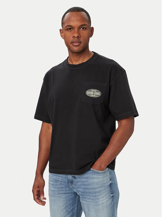 GUESS Тишърт M6YI16 K3947 Черен Regular Fit