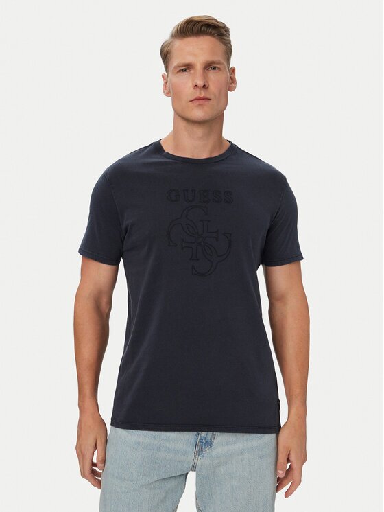GUESS Тишърт M6YI54 K4610 Тъмносин Regular Fit