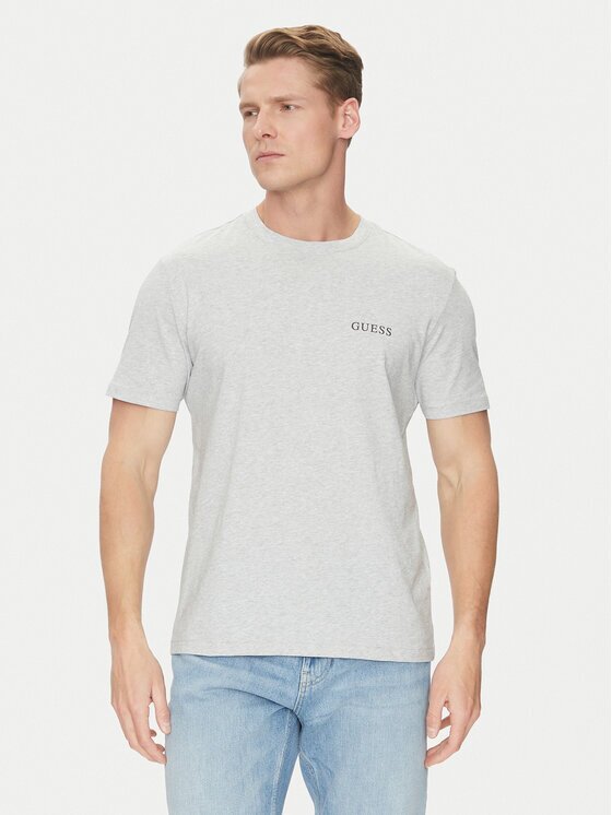 GUESS Тишърт U4BM03 KCAM1 Сив Regular Fit