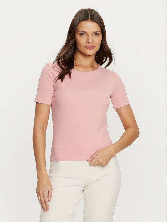 GUESS Тишърт V5RI04 KCLH0 Екрю Regular Fit