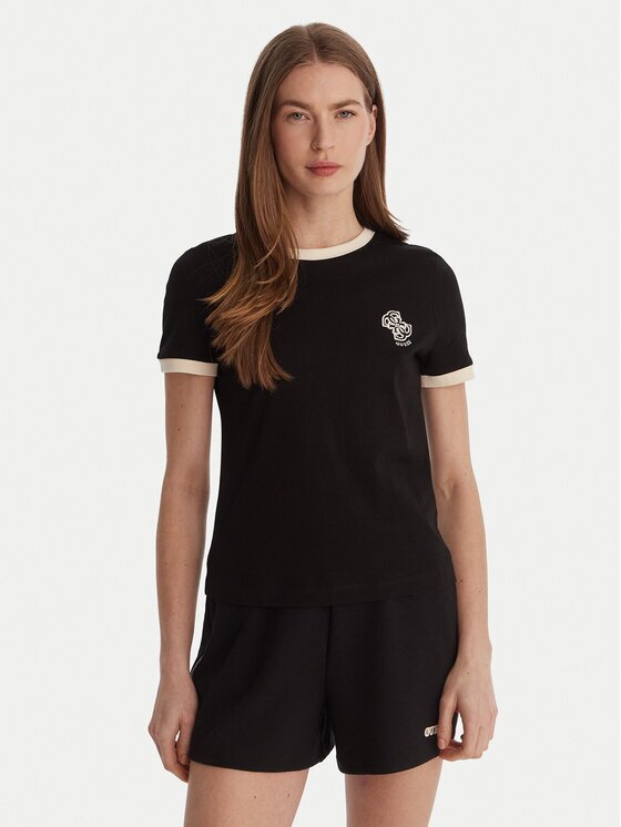 GUESS Тишърт V6GI05 K2966 Екрю Regular Fit