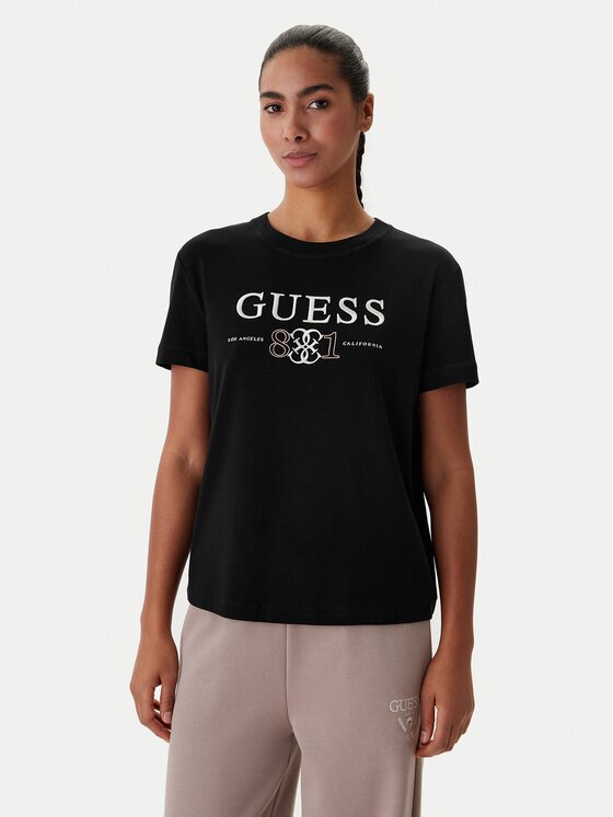 GUESS Тишърт V6RI13 KD772 Екрю Regular Fit