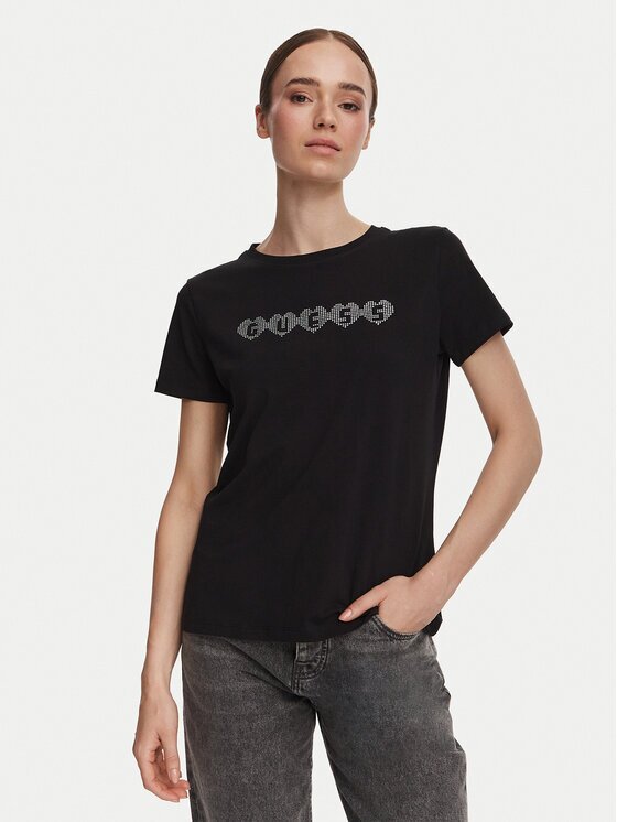 GUESS Тишърт V6YI08 K4689 Черен Regular Fit