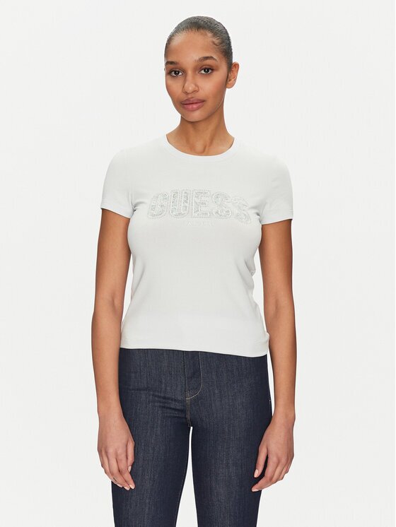 GUESS Тишърт W5GI04 J1314 Slim Fit