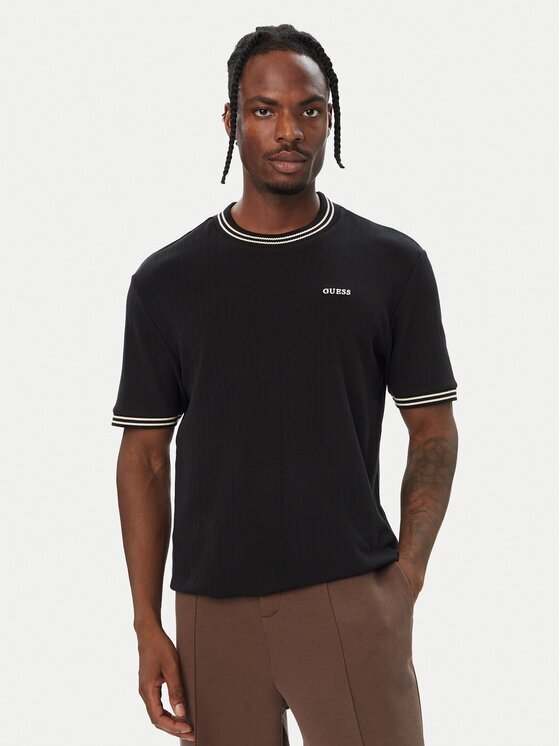 GUESS Тишърт Z6BI02 K6531 Черен Regular Fit