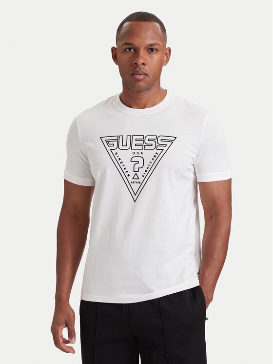 GUESS Тишърт Z6YI20 K5016 Бял Regular Fit